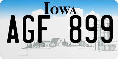IA license plate AGF899