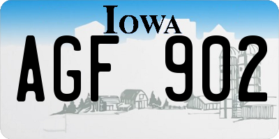 IA license plate AGF902
