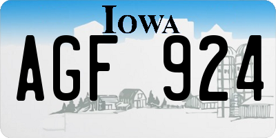 IA license plate AGF924