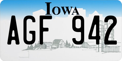 IA license plate AGF942