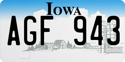 IA license plate AGF943