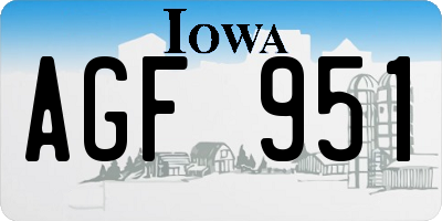 IA license plate AGF951