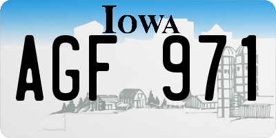 IA license plate AGF971