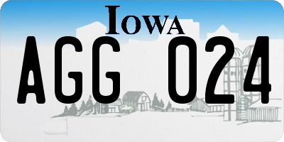 IA license plate AGG024