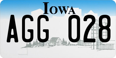 IA license plate AGG028
