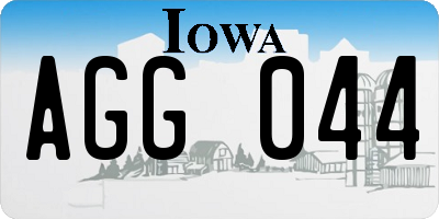 IA license plate AGG044