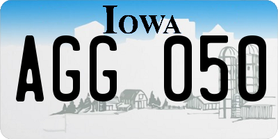 IA license plate AGG050