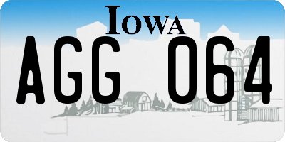 IA license plate AGG064