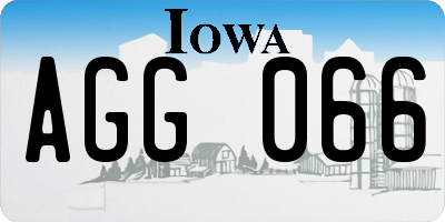 IA license plate AGG066