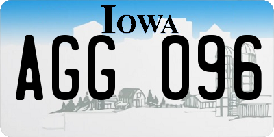 IA license plate AGG096