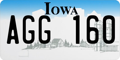IA license plate AGG160