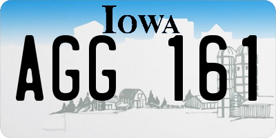 IA license plate AGG161