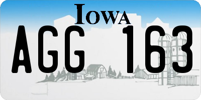IA license plate AGG163