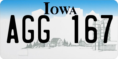 IA license plate AGG167