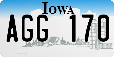 IA license plate AGG170