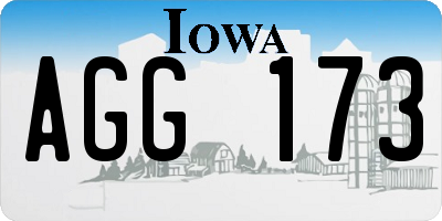 IA license plate AGG173