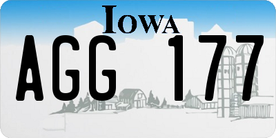 IA license plate AGG177