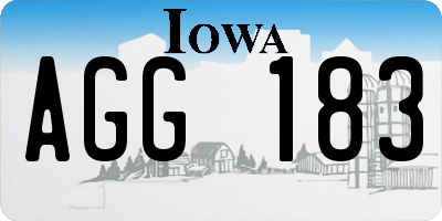 IA license plate AGG183