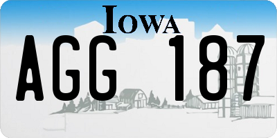 IA license plate AGG187
