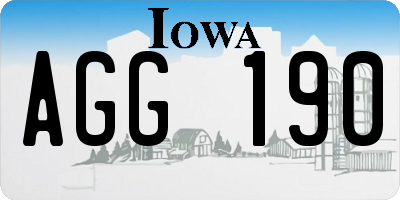 IA license plate AGG190