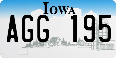 IA license plate AGG195