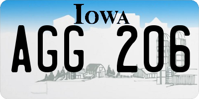 IA license plate AGG206