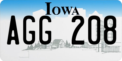 IA license plate AGG208