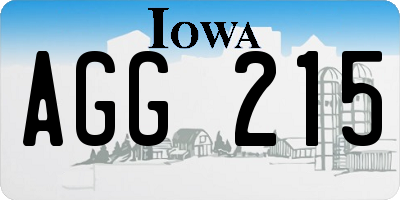 IA license plate AGG215