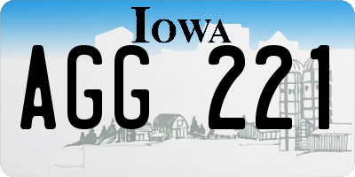 IA license plate AGG221