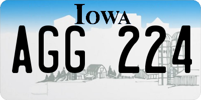 IA license plate AGG224