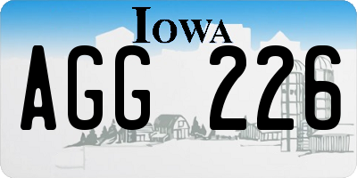 IA license plate AGG226