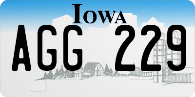 IA license plate AGG229