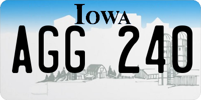 IA license plate AGG240