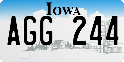 IA license plate AGG244