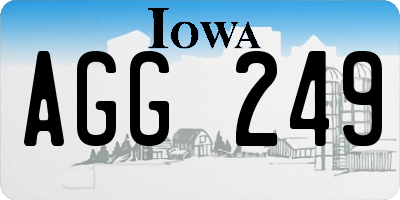 IA license plate AGG249