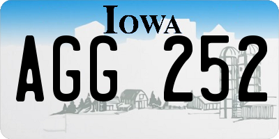 IA license plate AGG252