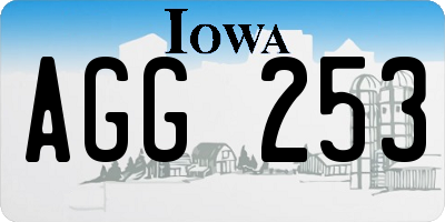IA license plate AGG253
