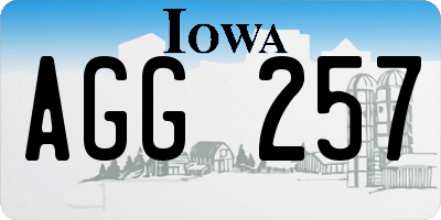 IA license plate AGG257