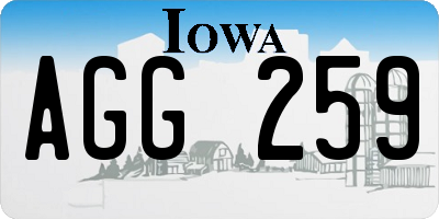 IA license plate AGG259
