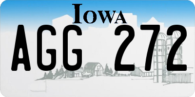 IA license plate AGG272