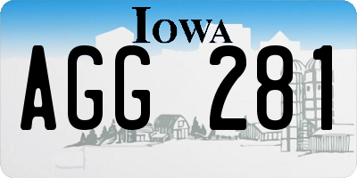 IA license plate AGG281