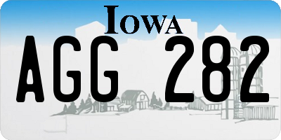 IA license plate AGG282