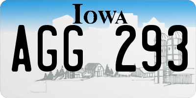 IA license plate AGG293