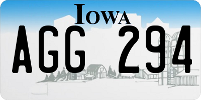 IA license plate AGG294