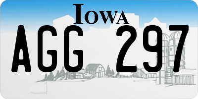 IA license plate AGG297