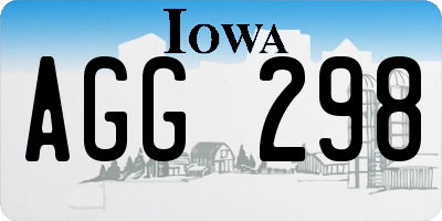 IA license plate AGG298