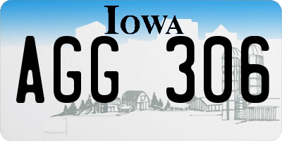 IA license plate AGG306