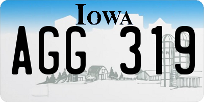 IA license plate AGG319
