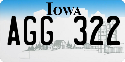 IA license plate AGG322