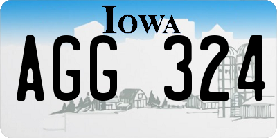 IA license plate AGG324